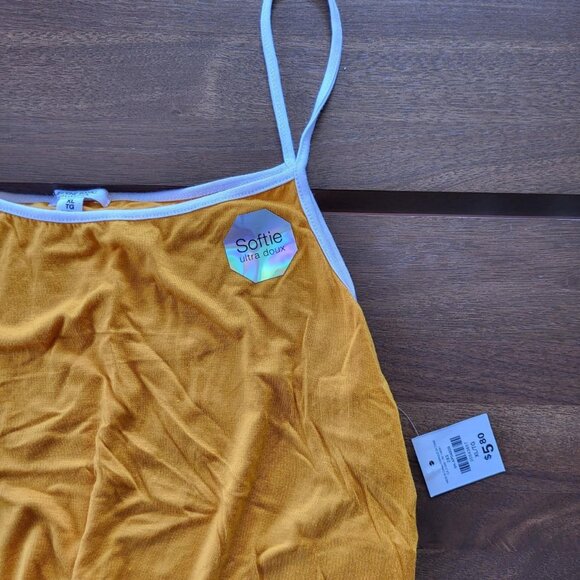 Yellow and white Fitted Crop Camisole Top - Picture 3 of 3
